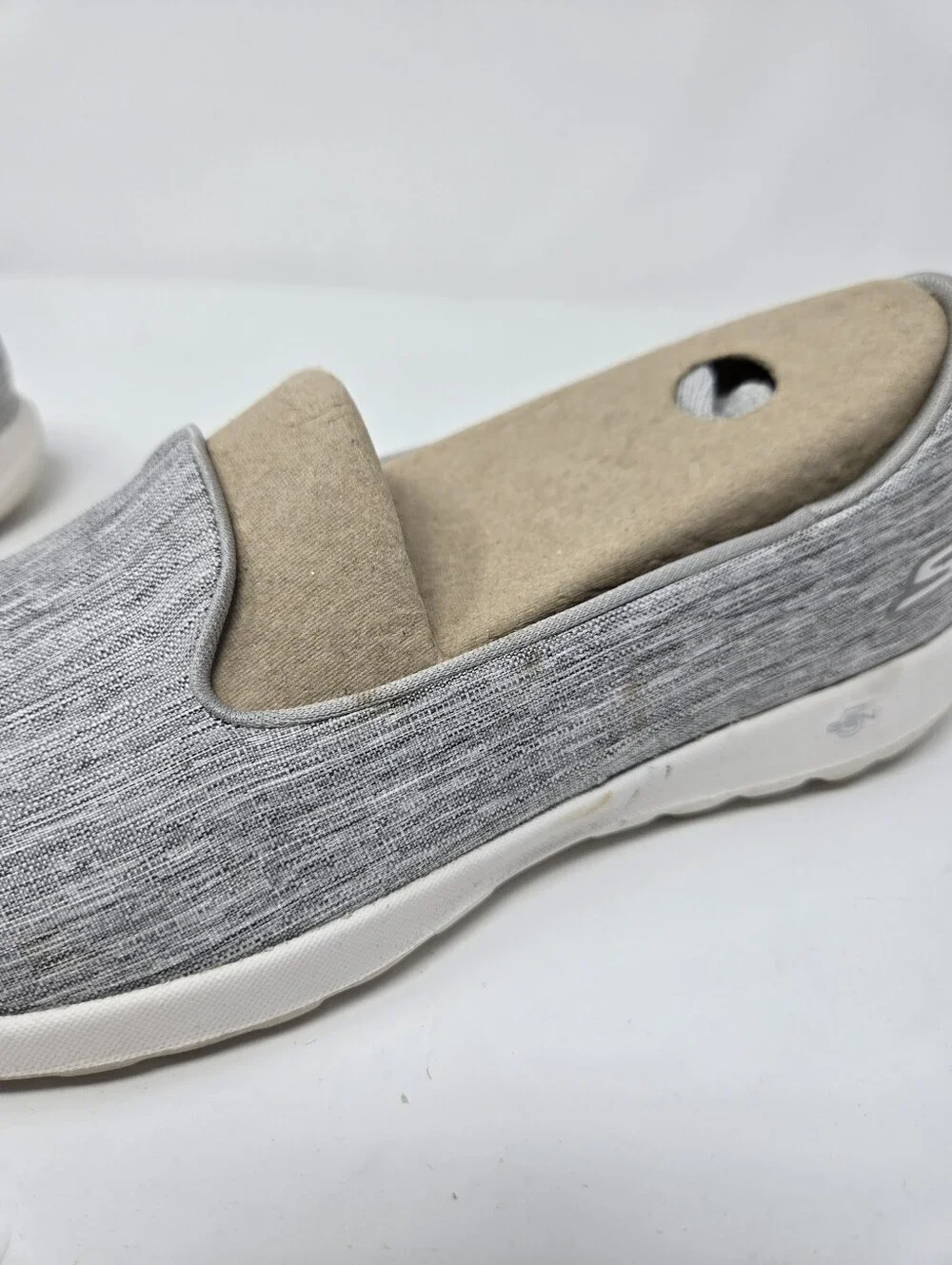 Sketchers On The Go Go Walk Lite Grey Pull On Walking Shoes Used Size 9.5
